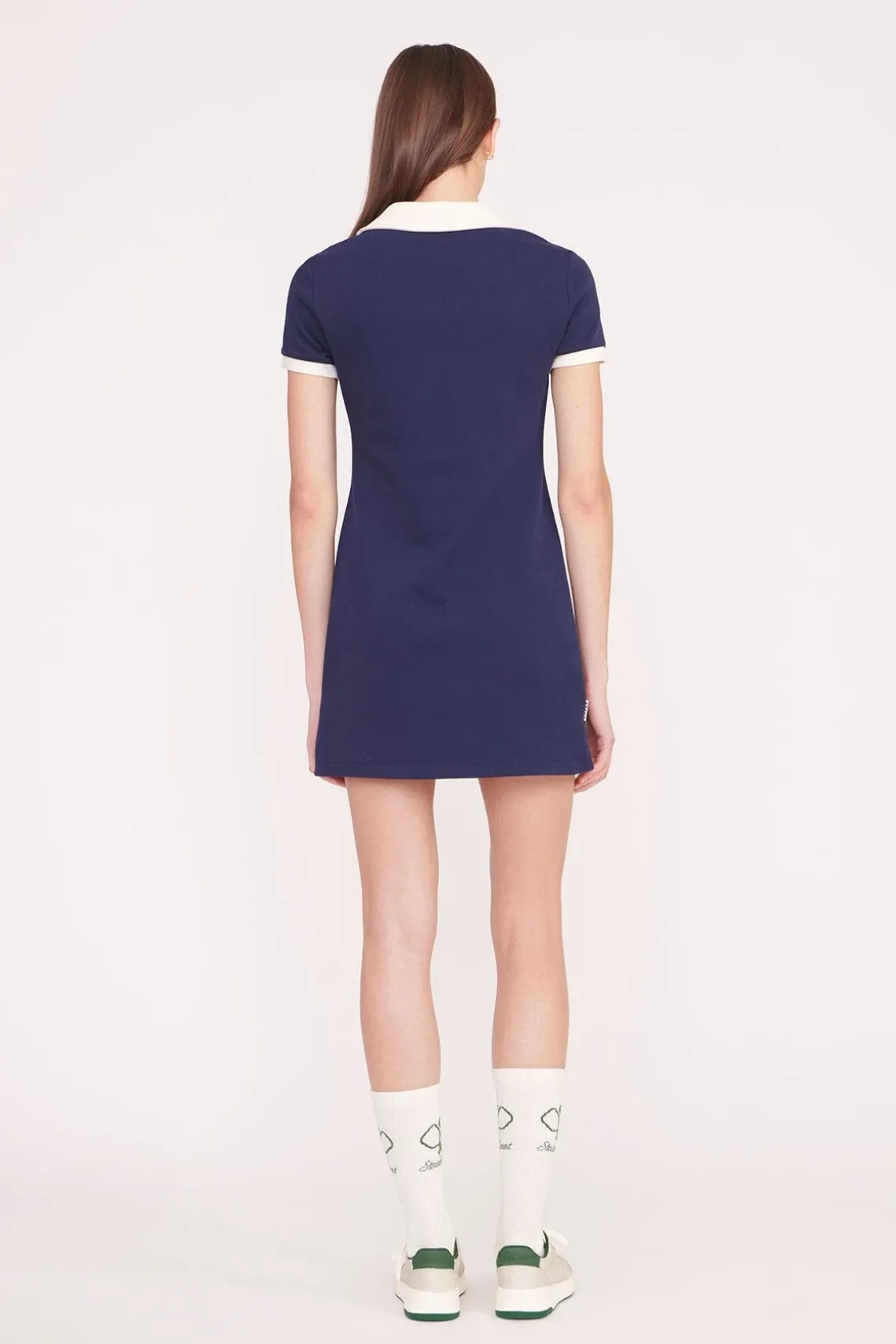 VOLLEY DRESS NAVY IVORY
