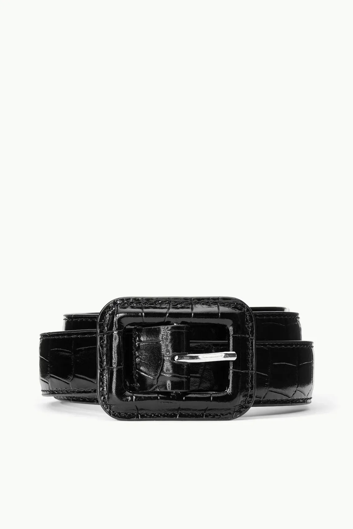 WAIST BELT BLACK CROC EMBOSSED