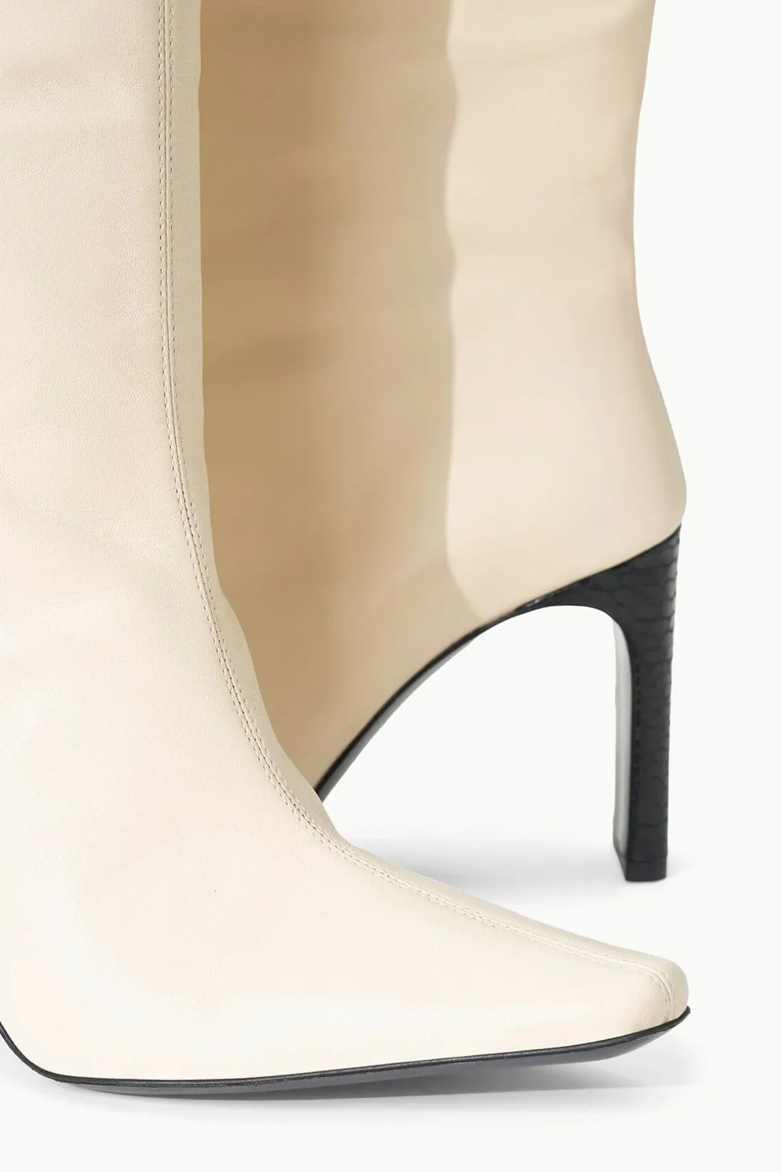 WALLY HIGH HEEL BOOT CREAM BLACK