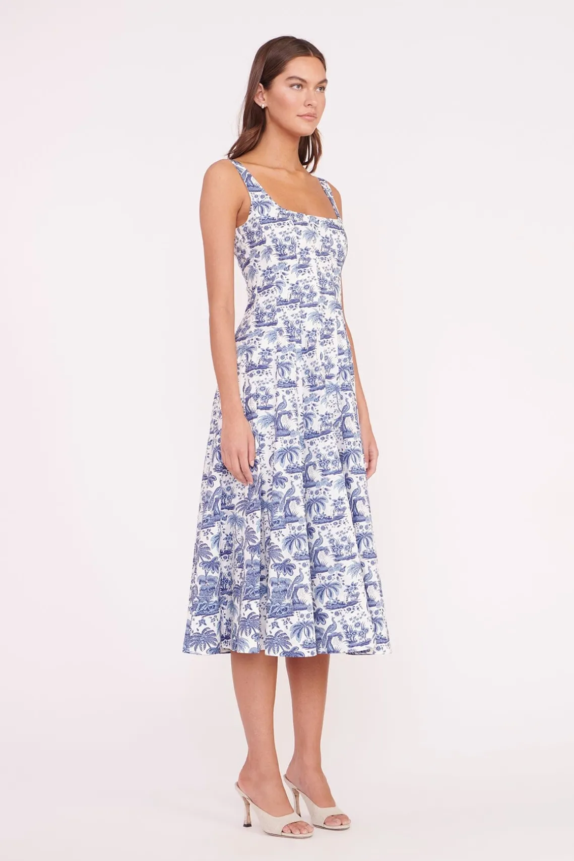 WELLS DRESS BLUE TOILE