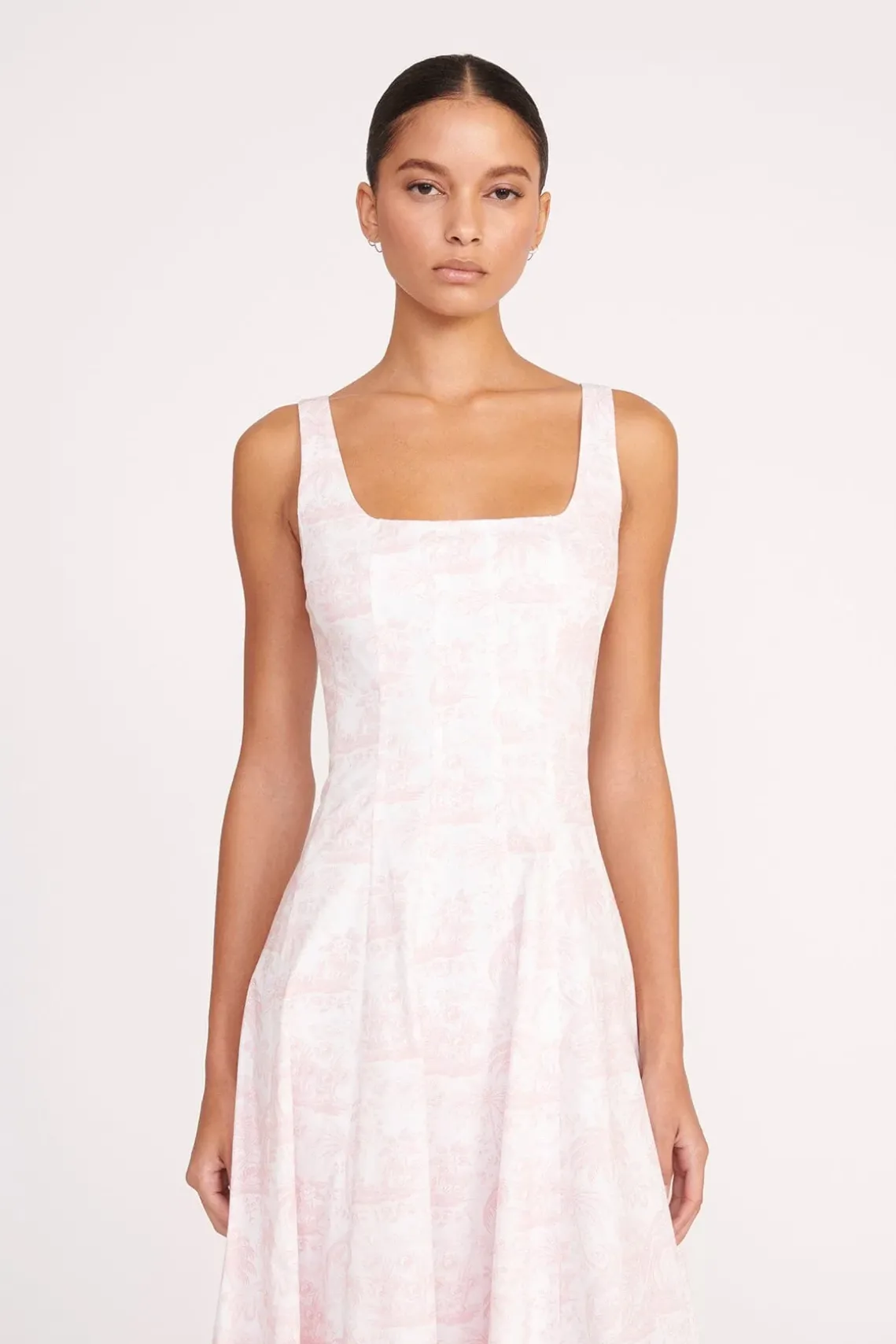 WELLS DRESS IVORY CHERRY BLOSSOM TOILE