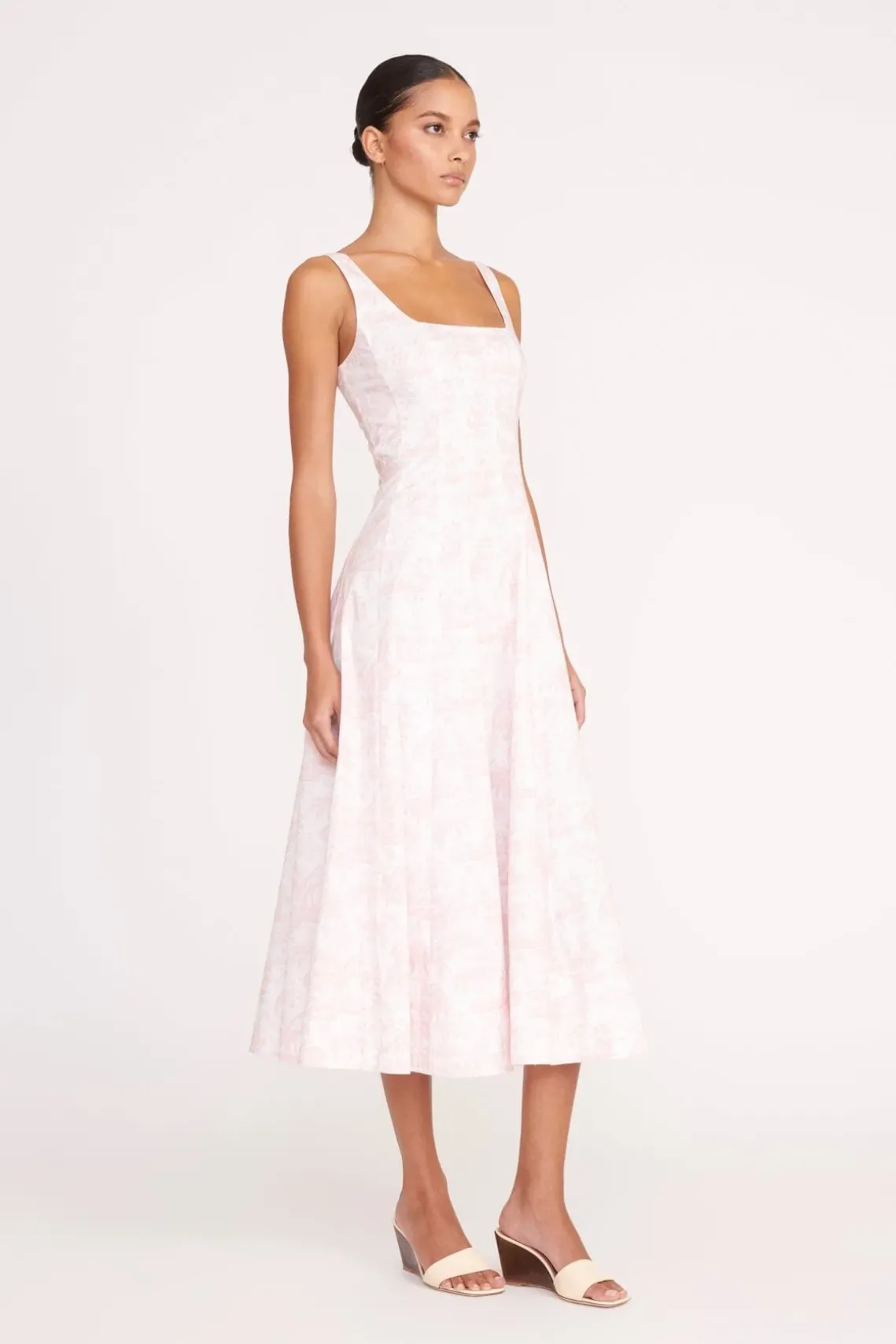 WELLS DRESS IVORY CHERRY BLOSSOM TOILE