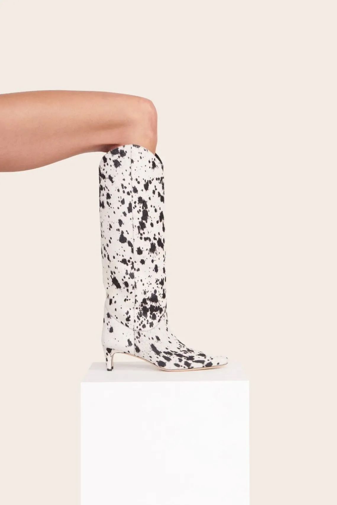WESTERN WALLY BOOT BLACK & WHITE HAIRCALF